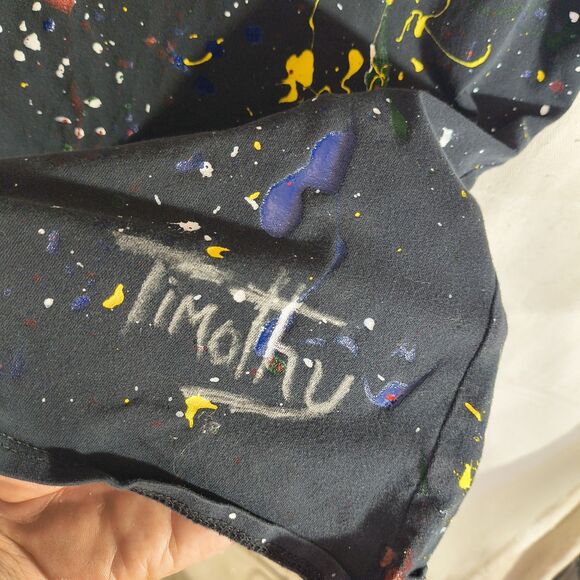 Timothy Designs Women's M Fitted V Neck T Shirt Unique Street Wear Art Design - Picture 6 of 7